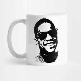 Stevie Wonder Portrait black white Mug